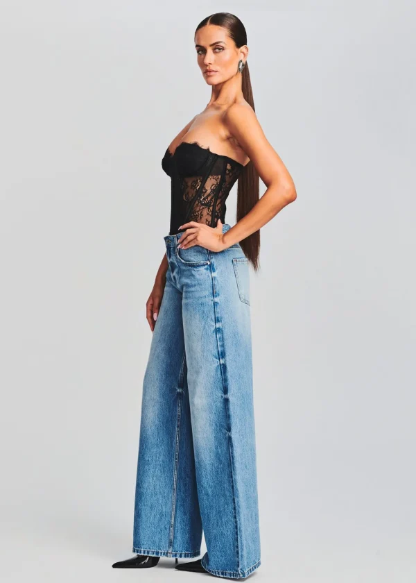 RETROFÊTE*Retrofete Otto Lace Bodysuit Black