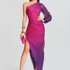 Dresses*Retrofete Paige Long Dress Pink and Purple