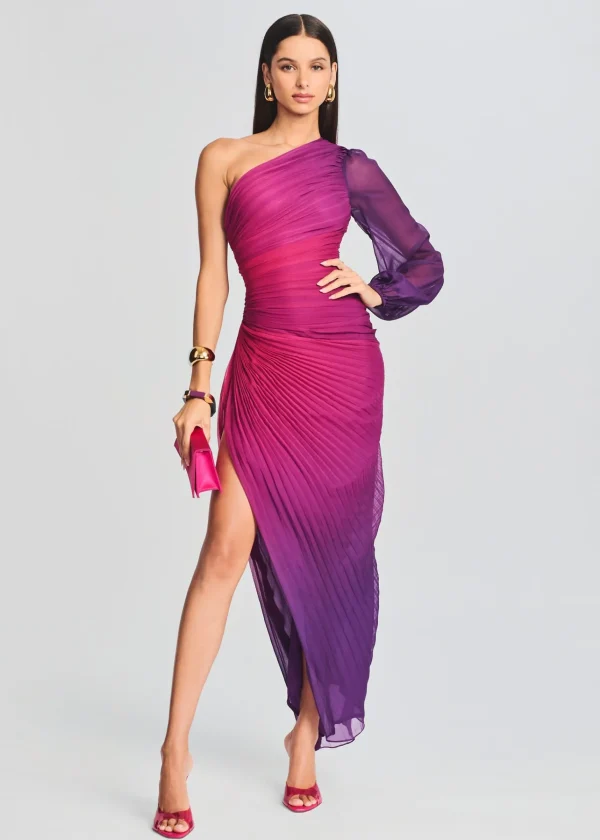 Guest Of*Retrofete Paige Long Dress Pink and Purple