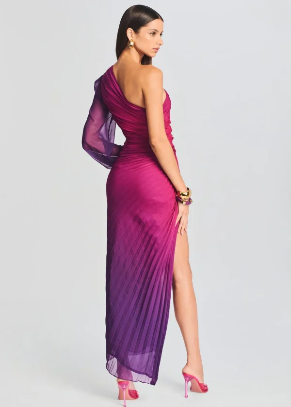 Guest Of*Retrofete Paige Long Dress Pink and Purple