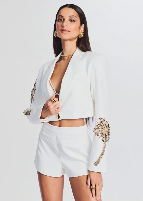 Bachelorette Party*Retrofete Palazza Blazer White