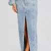 Denim*Retrofete Palermo Embellished Denim Skirt Tresca