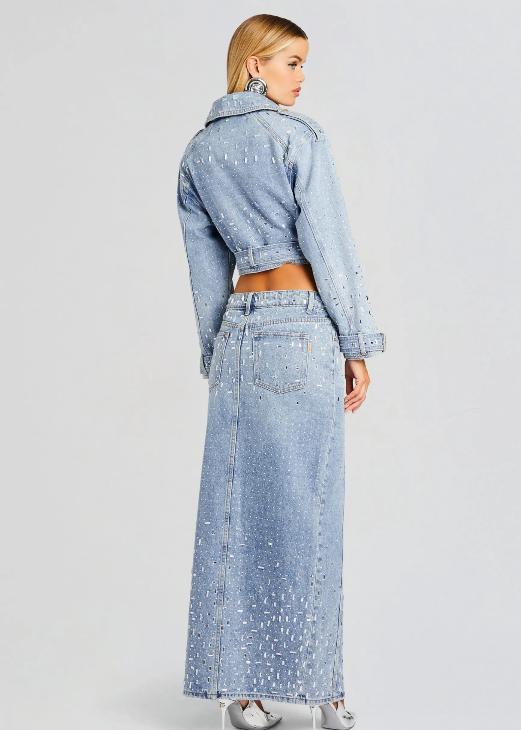 palermo_embellished_denim_3.webp Subtle Shimmer*Retrofete Palermo Embellished Denim Skirt Tresca