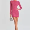 RETROFÊTE*Retrofete Palmer Embellished Sweater Dress Iridescent Dragonfruit