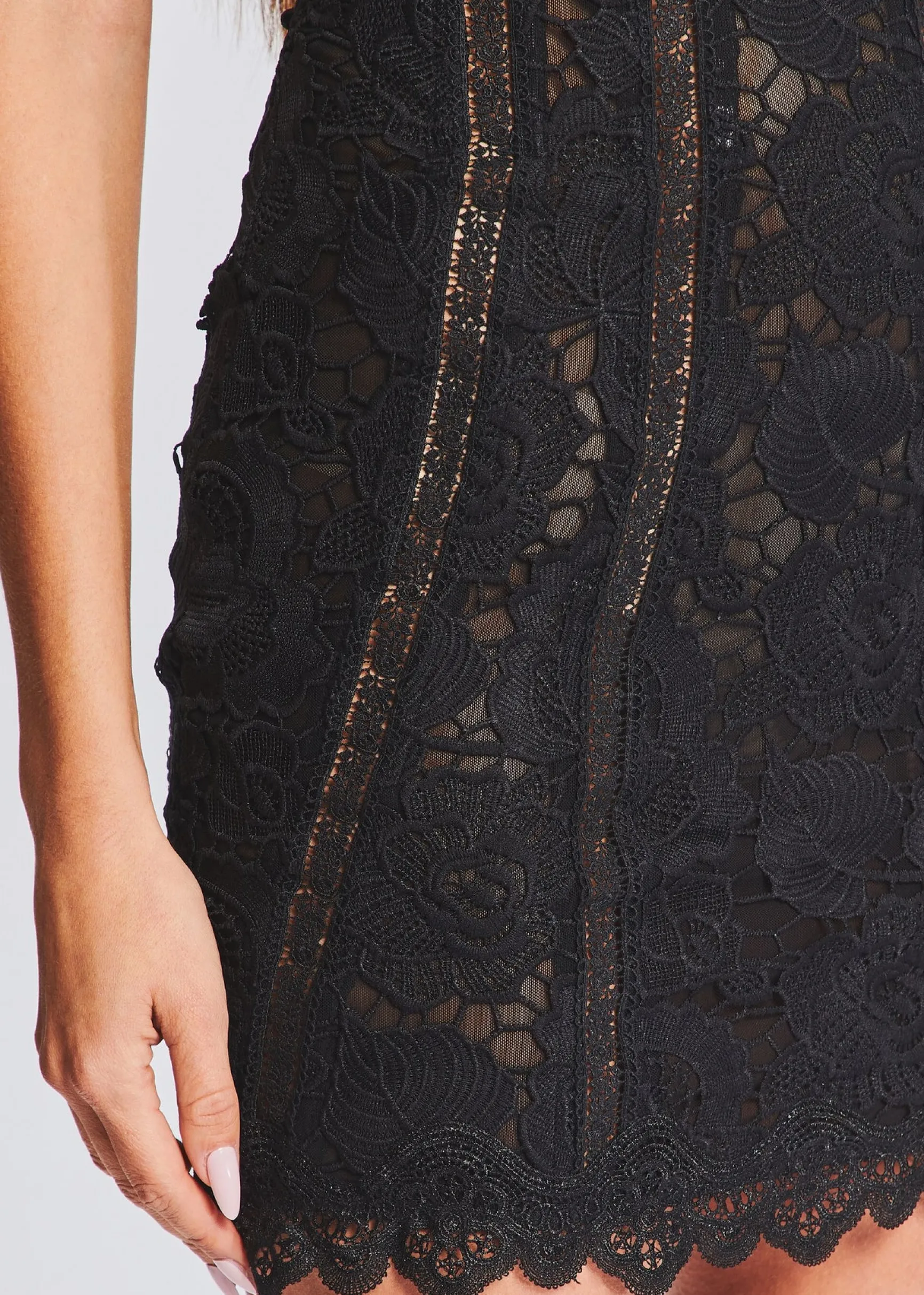 paris_lace_short_dress_1.webp Dresses*Retrofete Paris Lace Short Dress Black