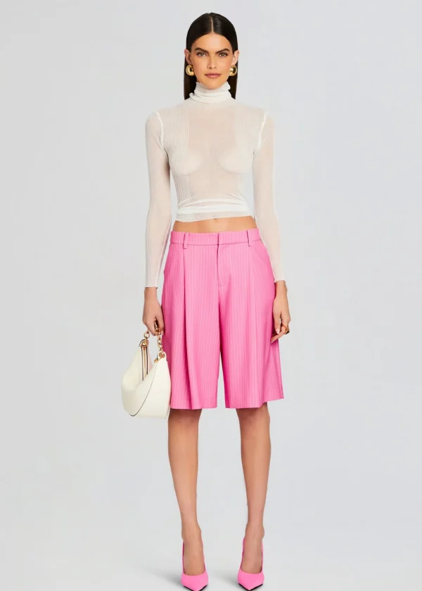 Exclusively Ours*Retrofete Pearl Short Pink Pinstripe
