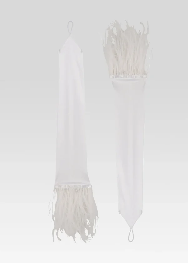Bridal Shower*Retrofete Penny Feather Gloves White