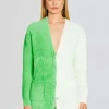 Spring Knits*Retrofete Pepper Fuzzy Cardigan Pistachio/Cream