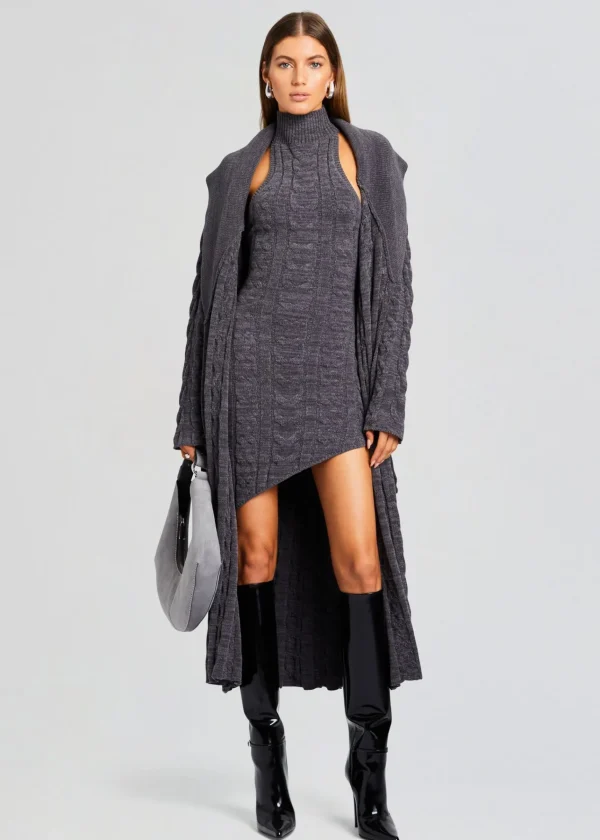 Dresses*Retrofete Perri Sweater Dress Pewter