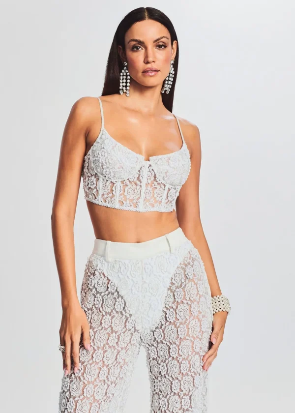 Bridal Shower*Retrofete Pessa Lace Top White