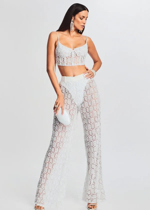 Bachelorette Party*Retrofete Pessa Lace Top White