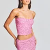 Exclusively Ours*Retrofete Petra Sequin Top Bubblegum Pink