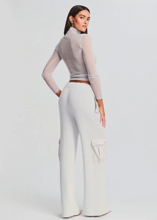 Bottoms*Retrofete Poe Knit Cargo Pant Silver