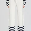 Trending*Retrofete Poe Knit Pant White/ Navy