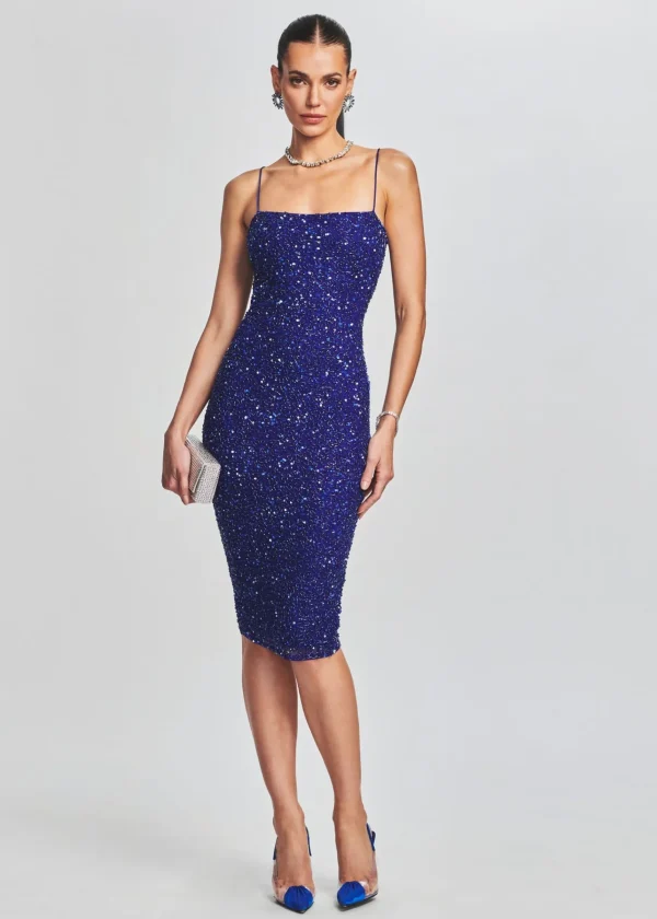 RETROFÊTE*Retrofete Prim Sequin Dress Royal Blue