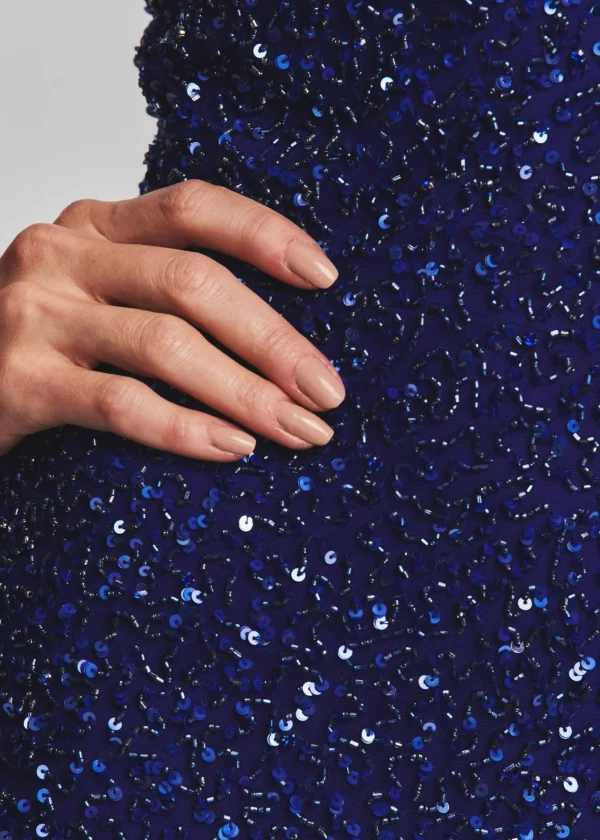 RETROFÊTE*Retrofete Prim Sequin Dress Royal Blue