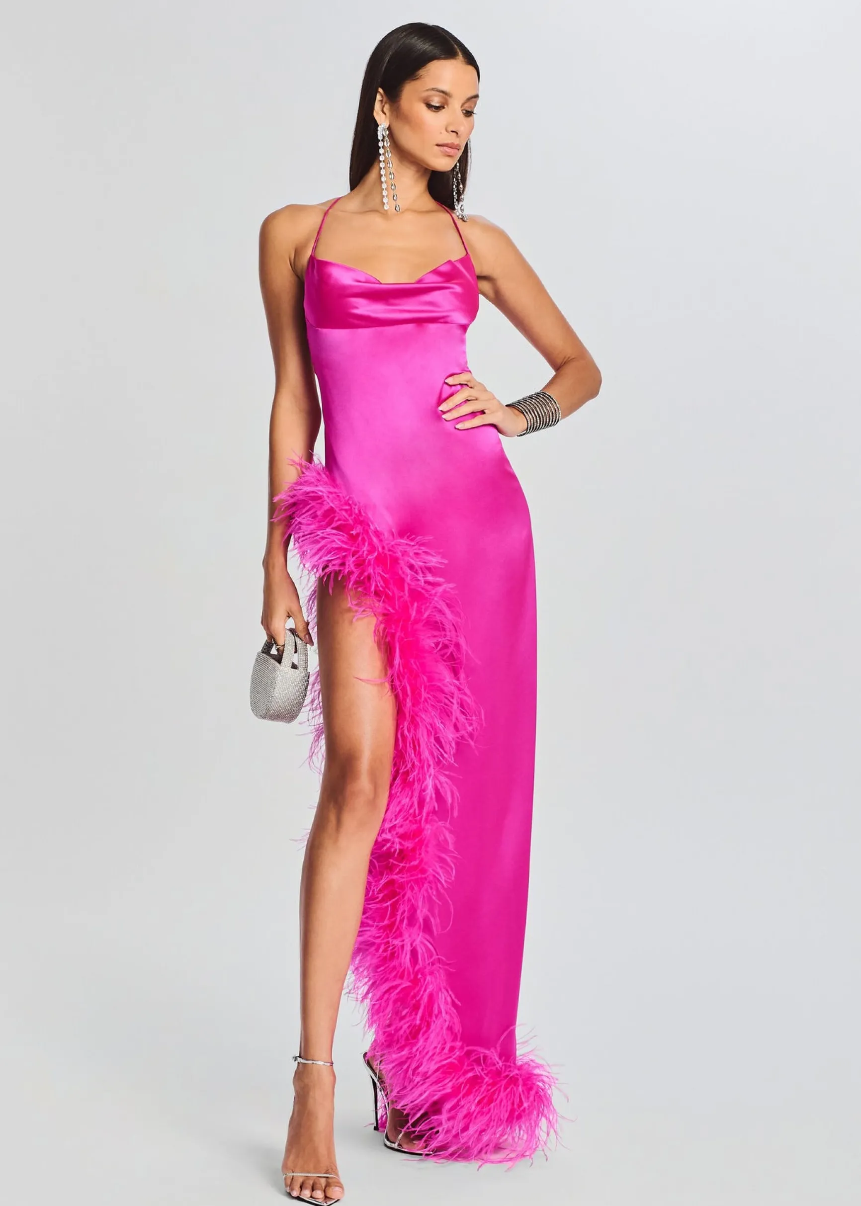 priscilla_feather_dress_4-6.webp Guest Of*Retrofete Priscilla Feather Dress Neon Pink