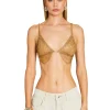Tops*Retrofete Pyla Chain Bra Tannin/Gold