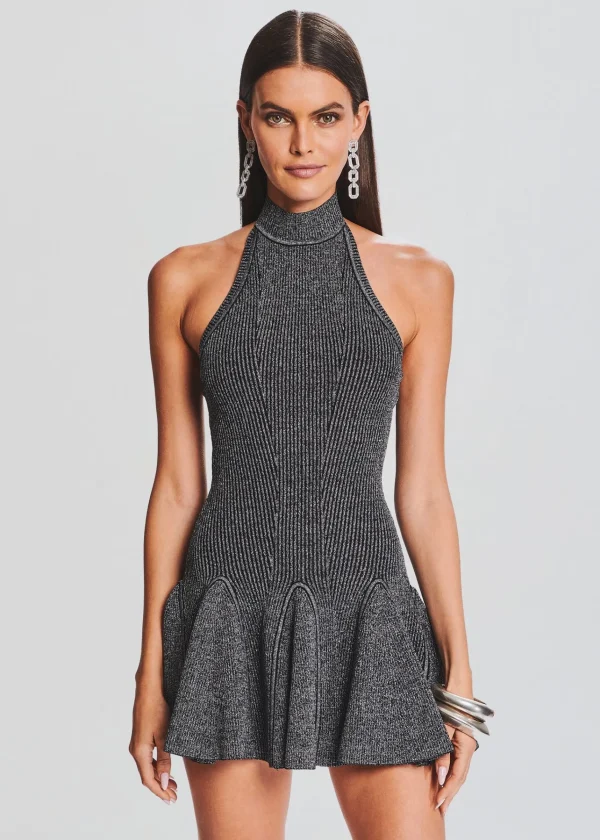 Business Chic*Retrofete Quinn Dress Metallic Black/Silver