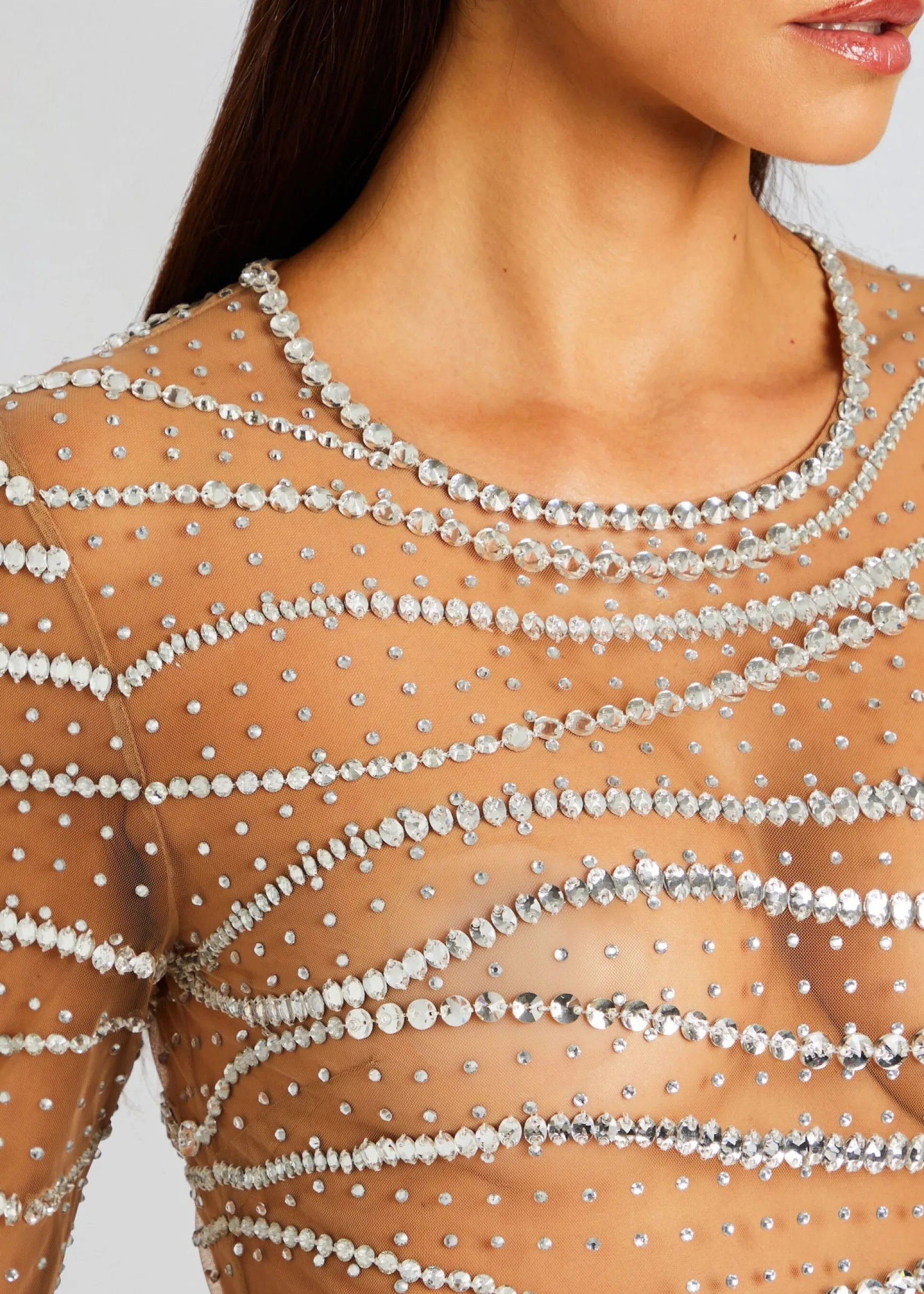 raes_embellished_dress_1-6.webp Coming Soon*Retrofete Raes Embellished Dress Tannin/Silver