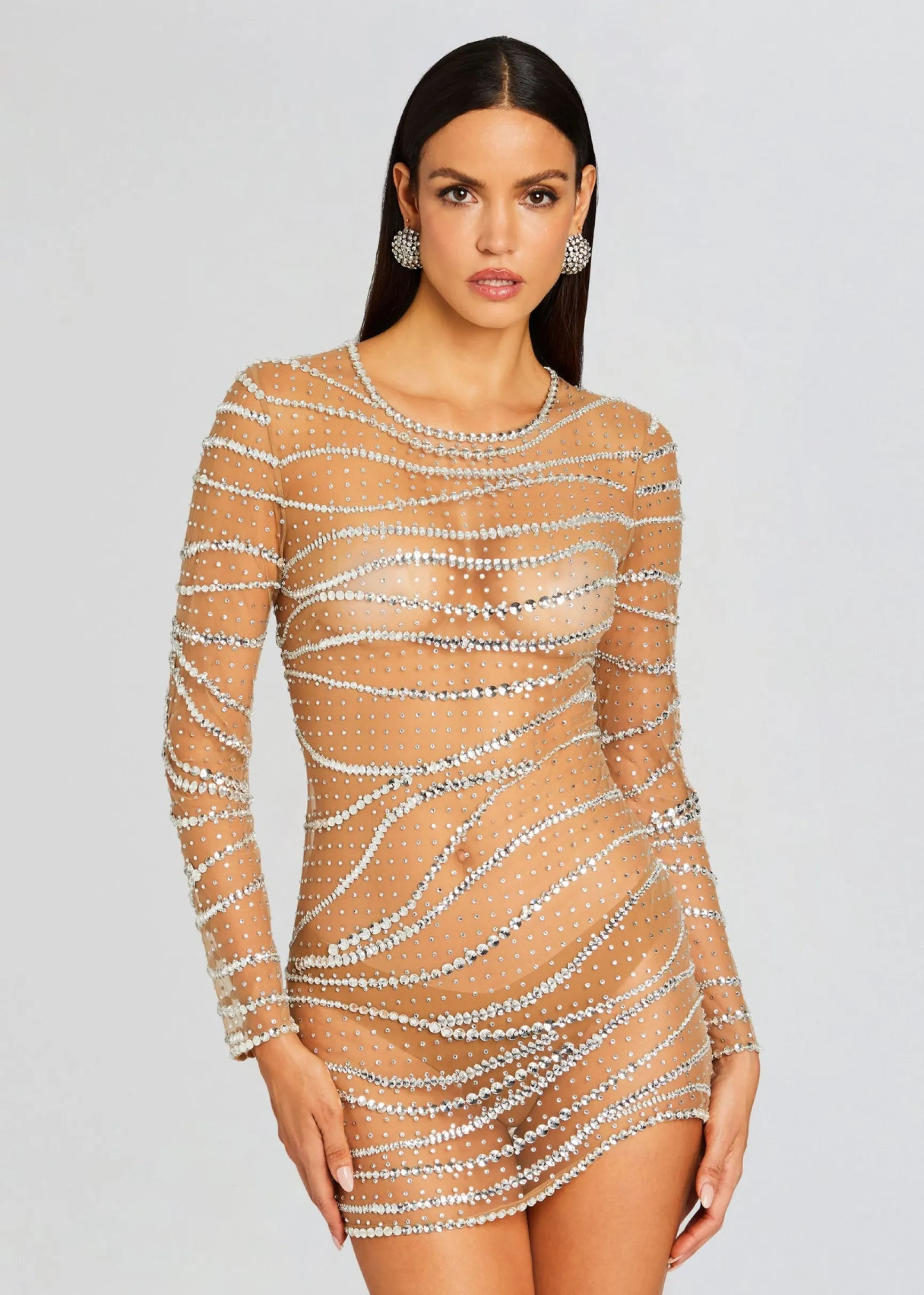 raes_embellished_dress_4-7.webp Night Out*Retrofete Raes Embellished Dress Tannin/Silver