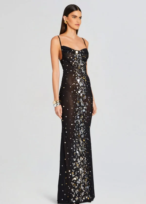 Resort '24*Retrofete Rainey Embellished Dress Black/Silver Gold