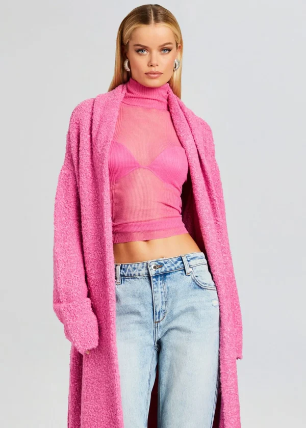 Resort '24*Retrofete Reed Boucle Cardigan Malibu Pink