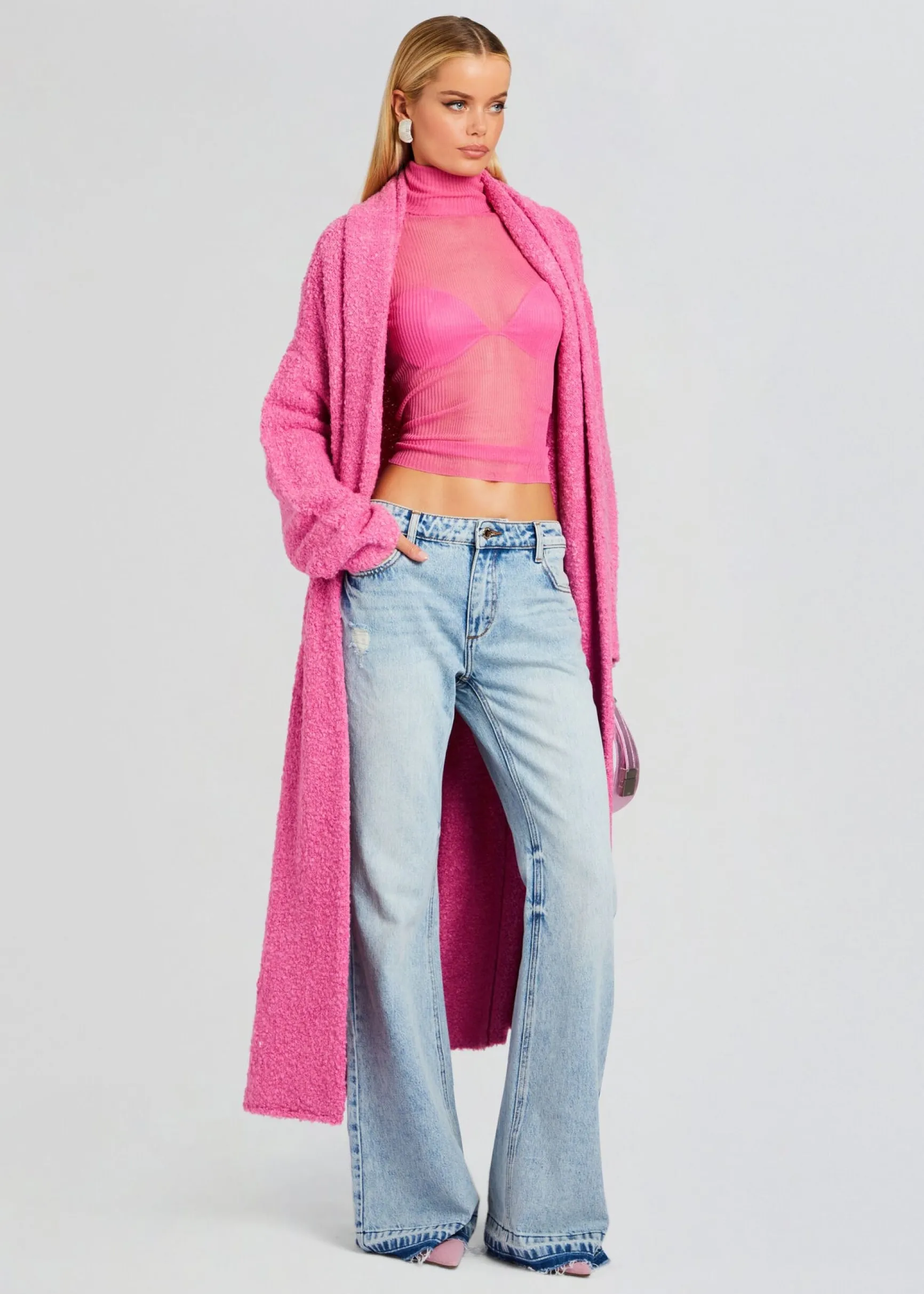 reed_boucle_cardigan_2.webp Best Sellers*Retrofete Reed Boucle Cardigan Malibu Pink