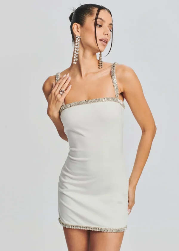 Subtle Shimmer*Retrofete Regina Dress White/Silver