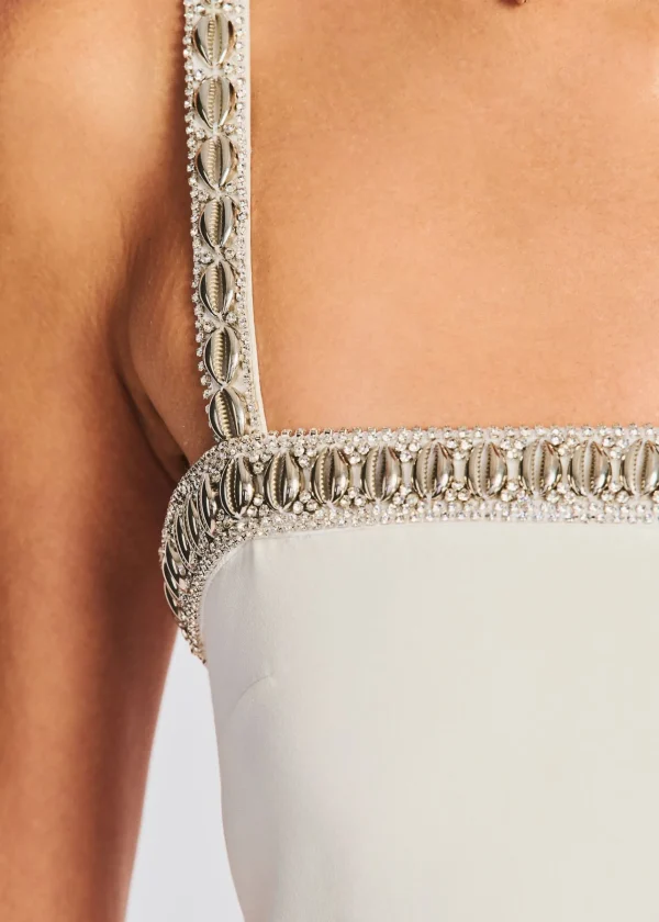 Honeymoon Looks*Retrofete Regina Shell Dress White Mermaid Shell