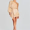 Honeymoon Looks*Retrofete Reha Short Dress Nude