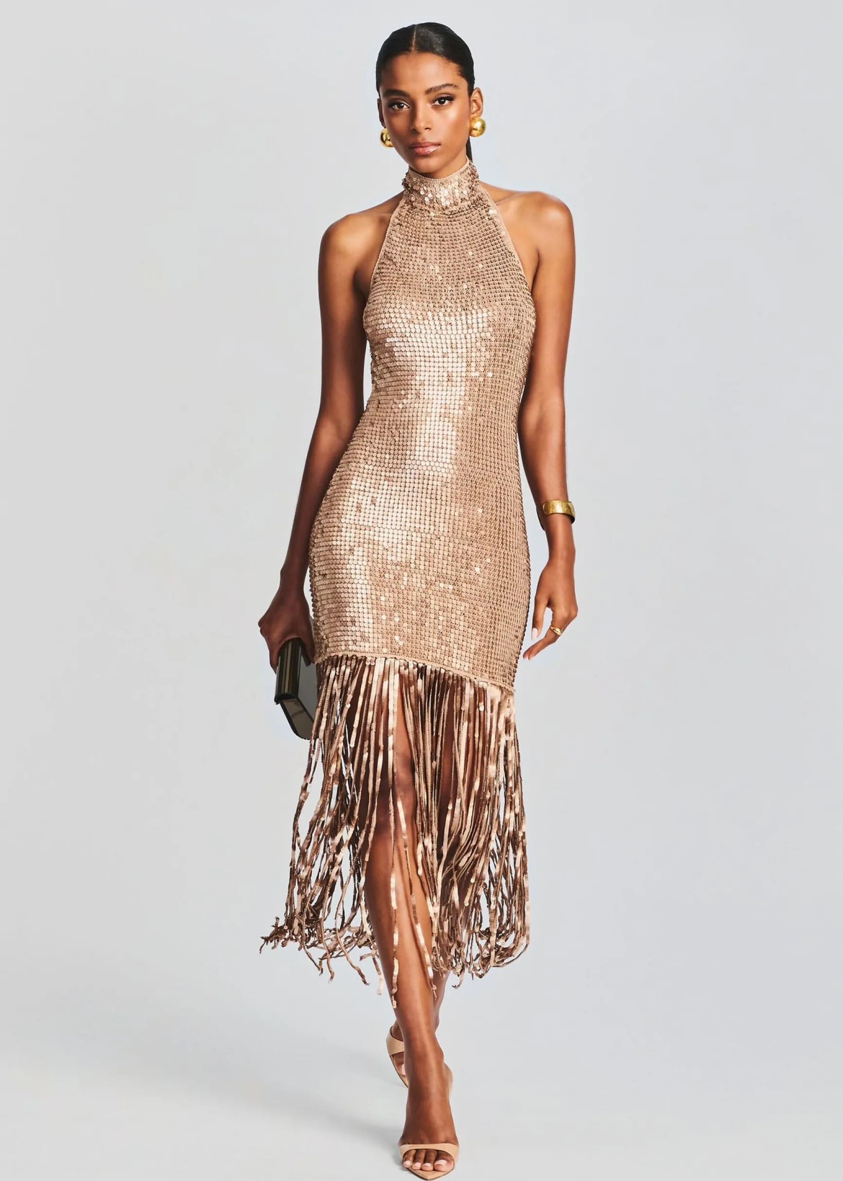 renzo_sequin_crochet_dres_0-3.webp Midi*Retrofete Renzo Sequin Crochet Dress Metallic Tannin