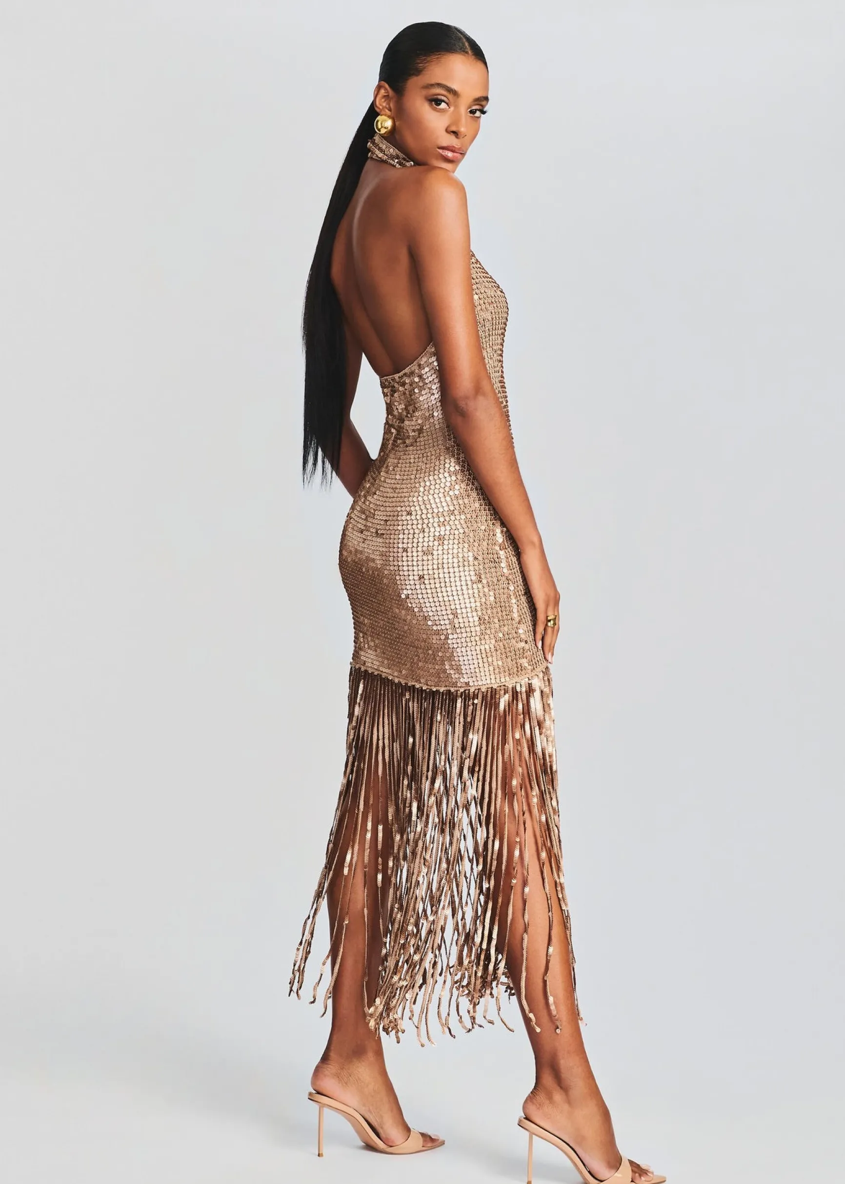 renzo_sequin_crochet_dres_2-2.webp RETROFÊTE*Retrofete Renzo Sequin Crochet Dress Metallic Tannin