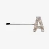 Accessories*Retrofete Rhinestone Alphabet Hair Clip Silver