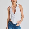 Tops*Retrofete Richie Top White