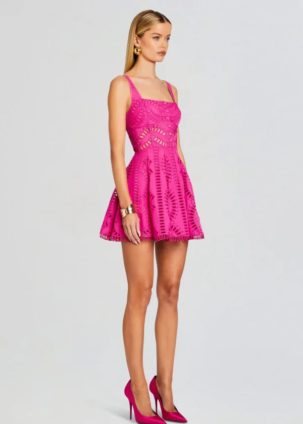 Trending*Retrofete Ricka Short Dress Hot Pink