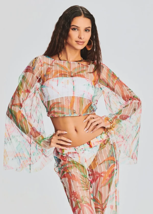 Swim*Retrofete Rio Crop Top Multicolored Tropical