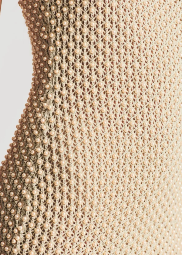 RETROFÊTE*Retrofete Rocco Crochet Dress Sand