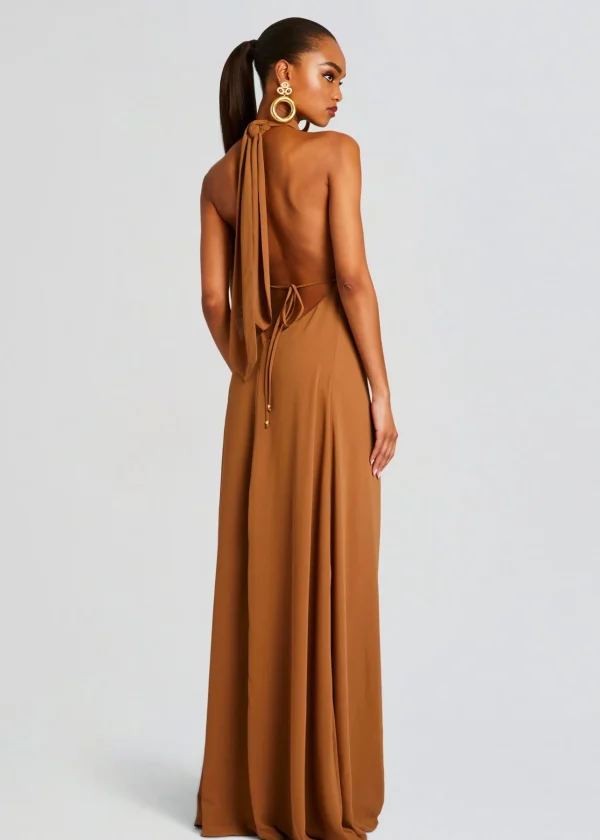 Neutral Moments*Retrofete Rocco Dress Tobacco