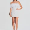 Bachelorette Party*Retrofete Ronit Pearl Dress White Pearl