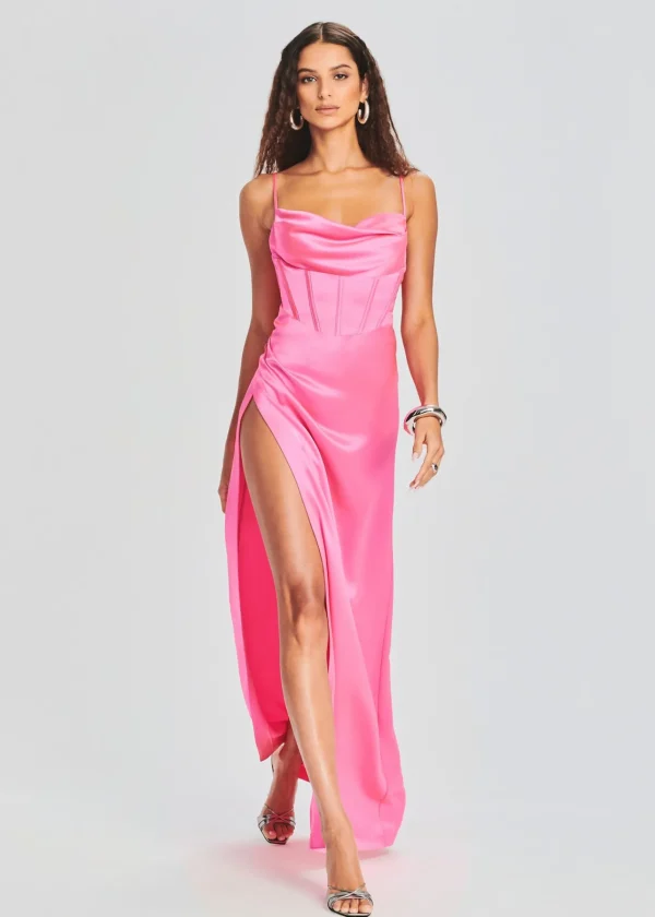 RETROFÊTE*Retrofete Rosa Corset Dress Hyper Pink