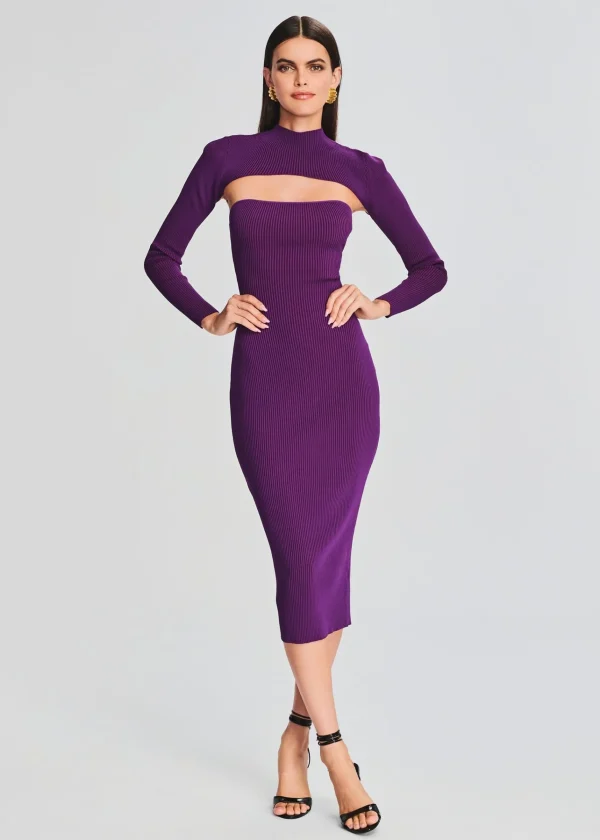 Dresses*Retrofete Rosalina Rib Knit Set Royal Purple