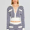 Spring Knits*Retrofete Rose Knit Top Cream/ Navy