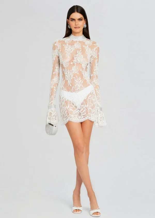 Reception Dresses*Retrofete Rosie Embellished Lace Dress White