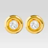 Coming Soon*Retrofete Round Earrings with Crystals Gold