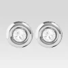 Accessories*Retrofete Round Earrings with Crystals Silver