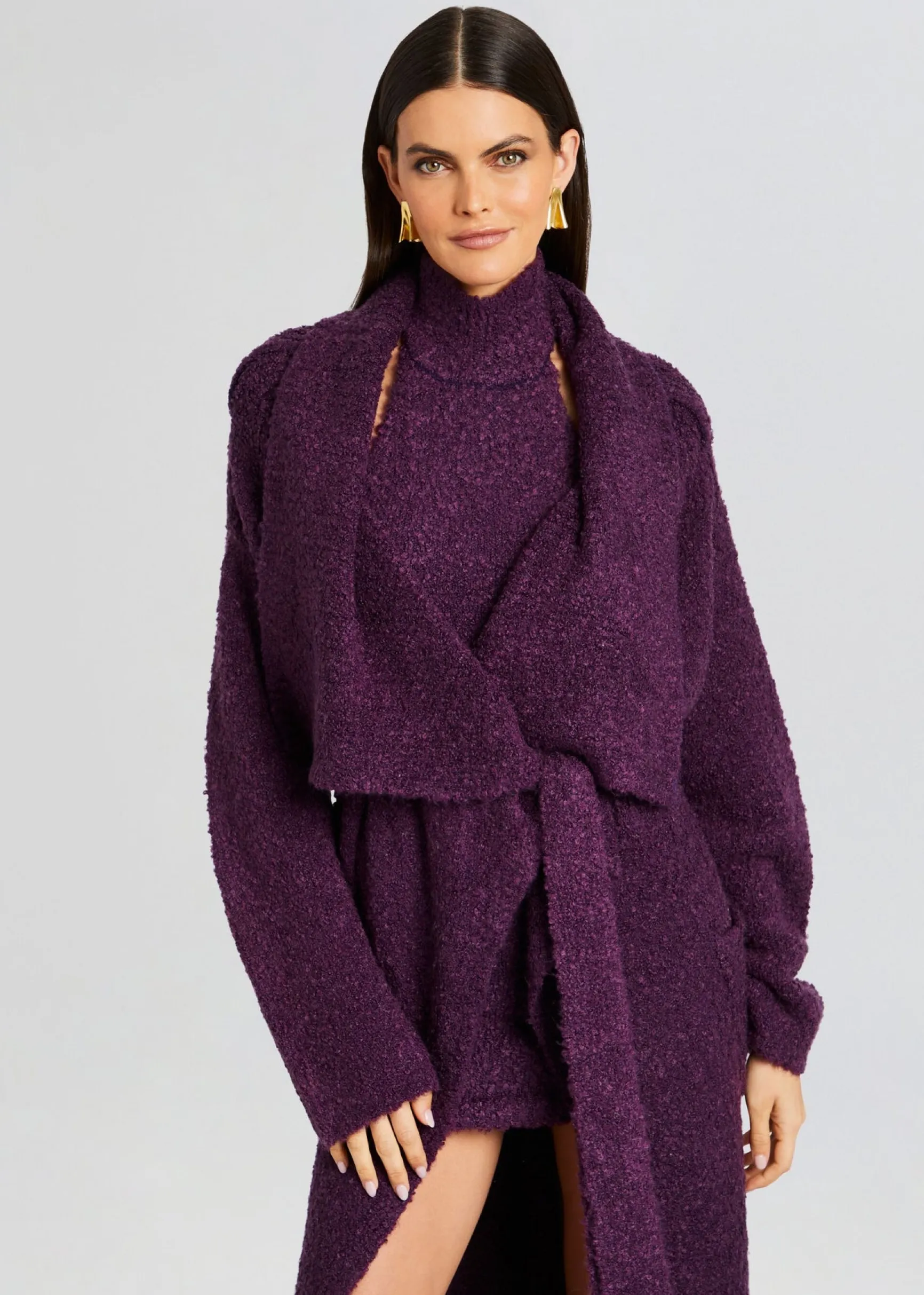 rue_boucle_cardigan_1.webp Resort '24*Retrofete Rue Boucle Cardigan Eggplant