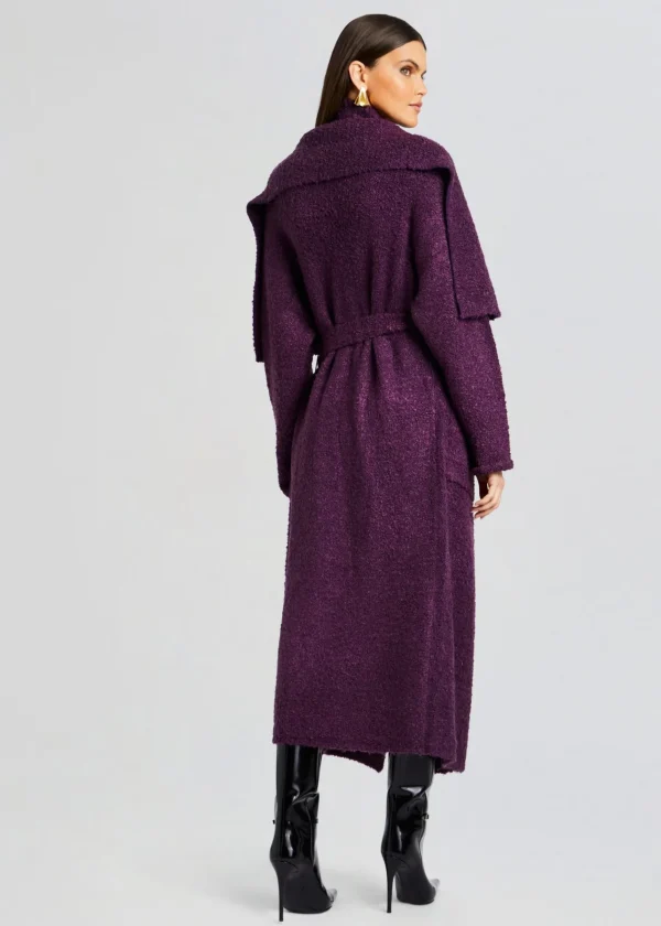 Resort '24*Retrofete Rue Boucle Cardigan Eggplant