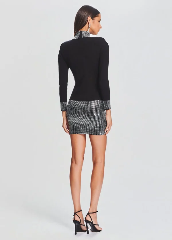 RETROFÊTE*Retrofete Rue Embellished Knit Dress Black