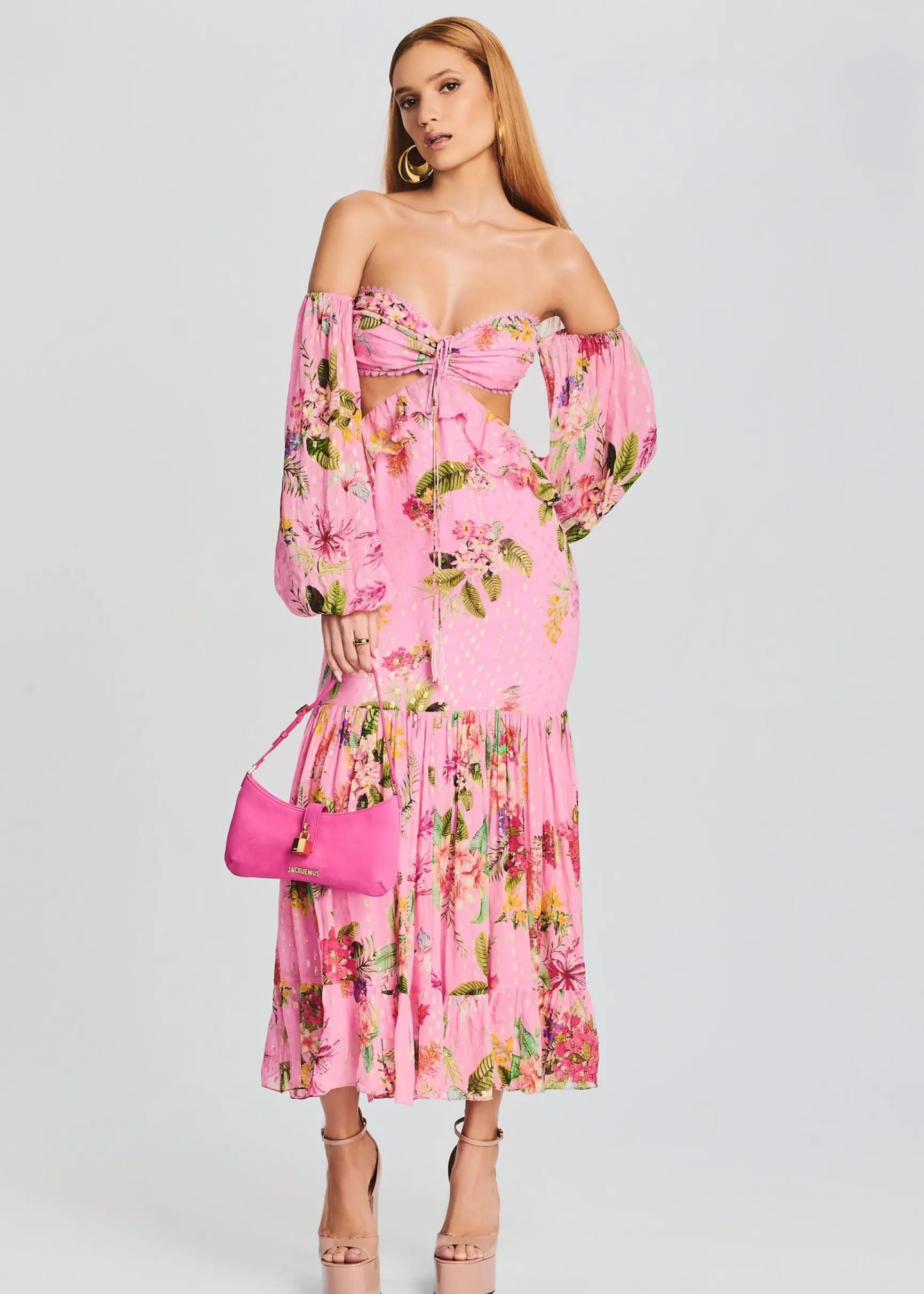 rue_long_dress_1.webp Guest Of*Retrofete Rue Long Dress Colorful Floral Candy Pink